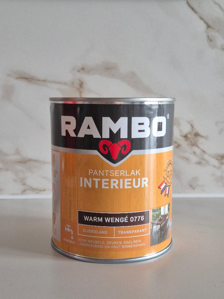 Rambo Pantserlak warm wengé 0776 ca 500 ml, Ophalen, Bruin, Zo goed als nieuw, Lak