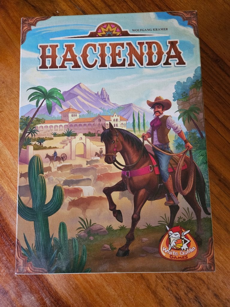 Hacienda bordspel, Vijf spelers of meer, Ophalen, Zo goed als nieuw, White Goblin Games