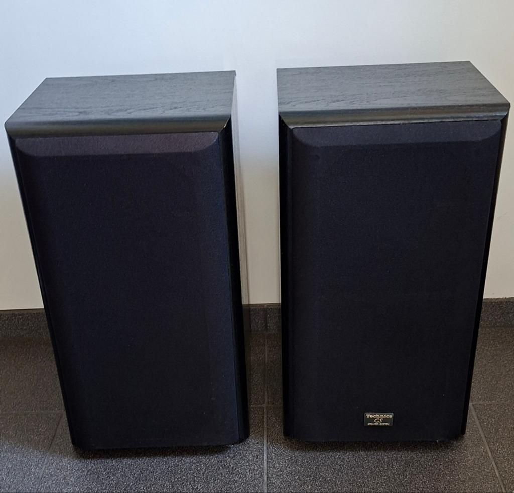 2 luidsprekers technics SB CS 65 120 watt, Gebruikt, 60 tot 120 watt, Front, Rear of Stereo speakers, Ophalen