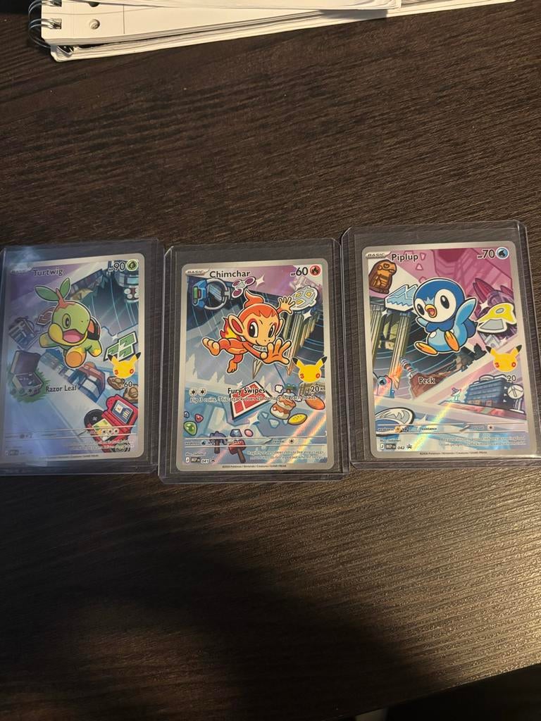 Pokémon Kaarten: Turtwig, Chimchar, Piplup set, Ophalen of Verzenden, Nieuw, Meerdere kaarten