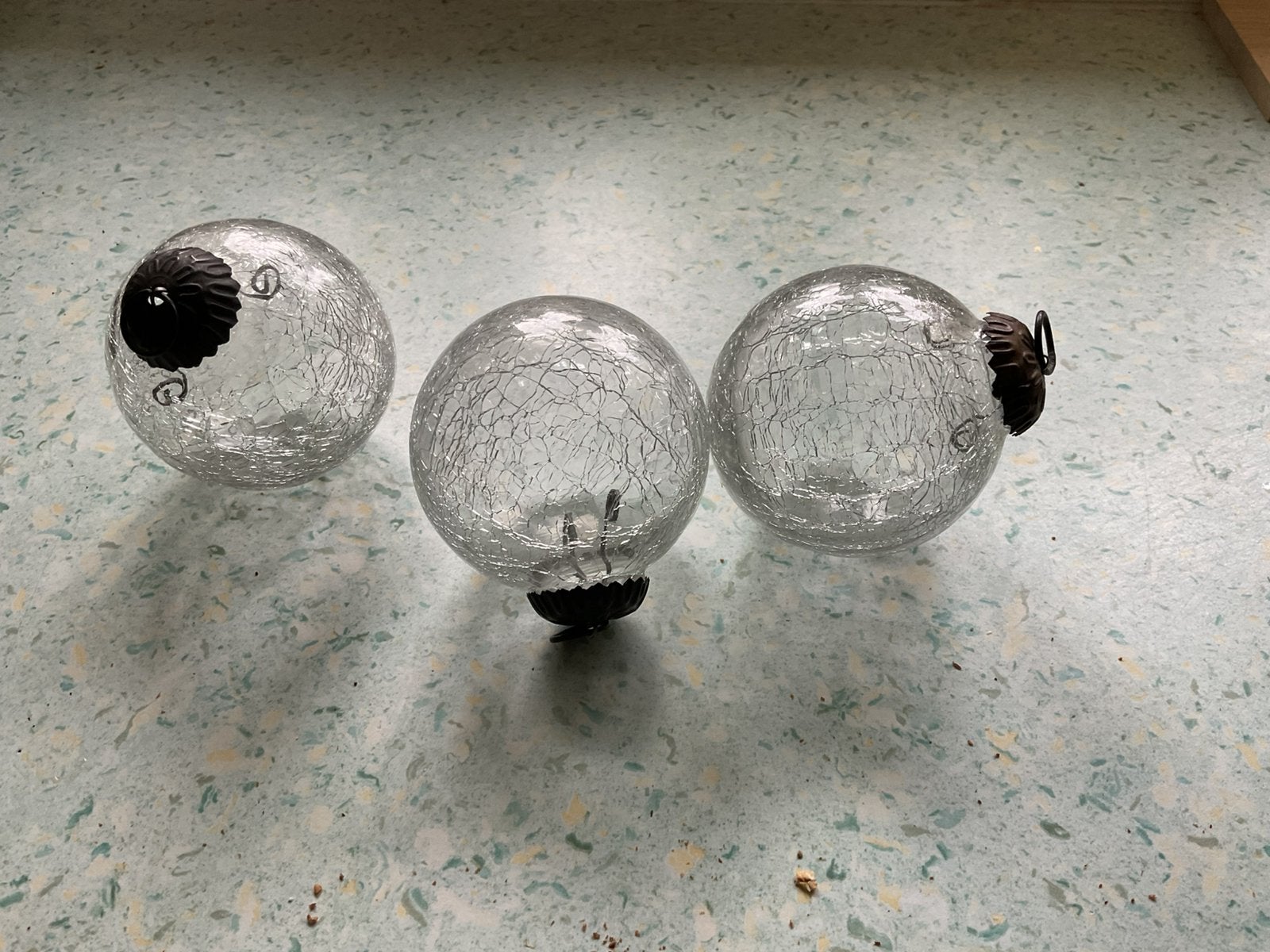 Glas ballen craquelé, Ophalen of Verzenden