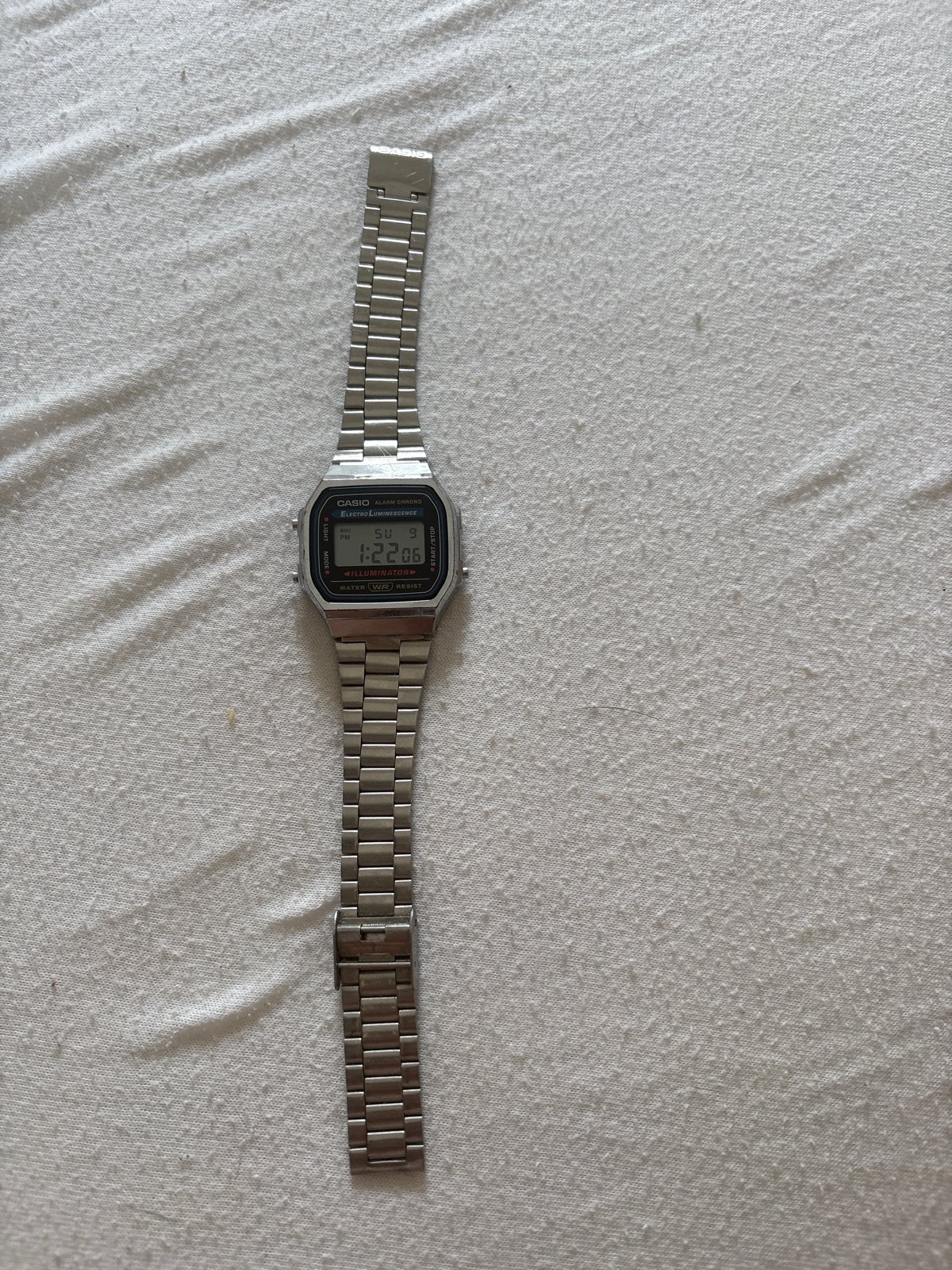 Casio A168 Vintage Digitaal Horloge - Zo goed als nieuw, Casio, Staal, Polshorloge, Ophalen of Verzenden