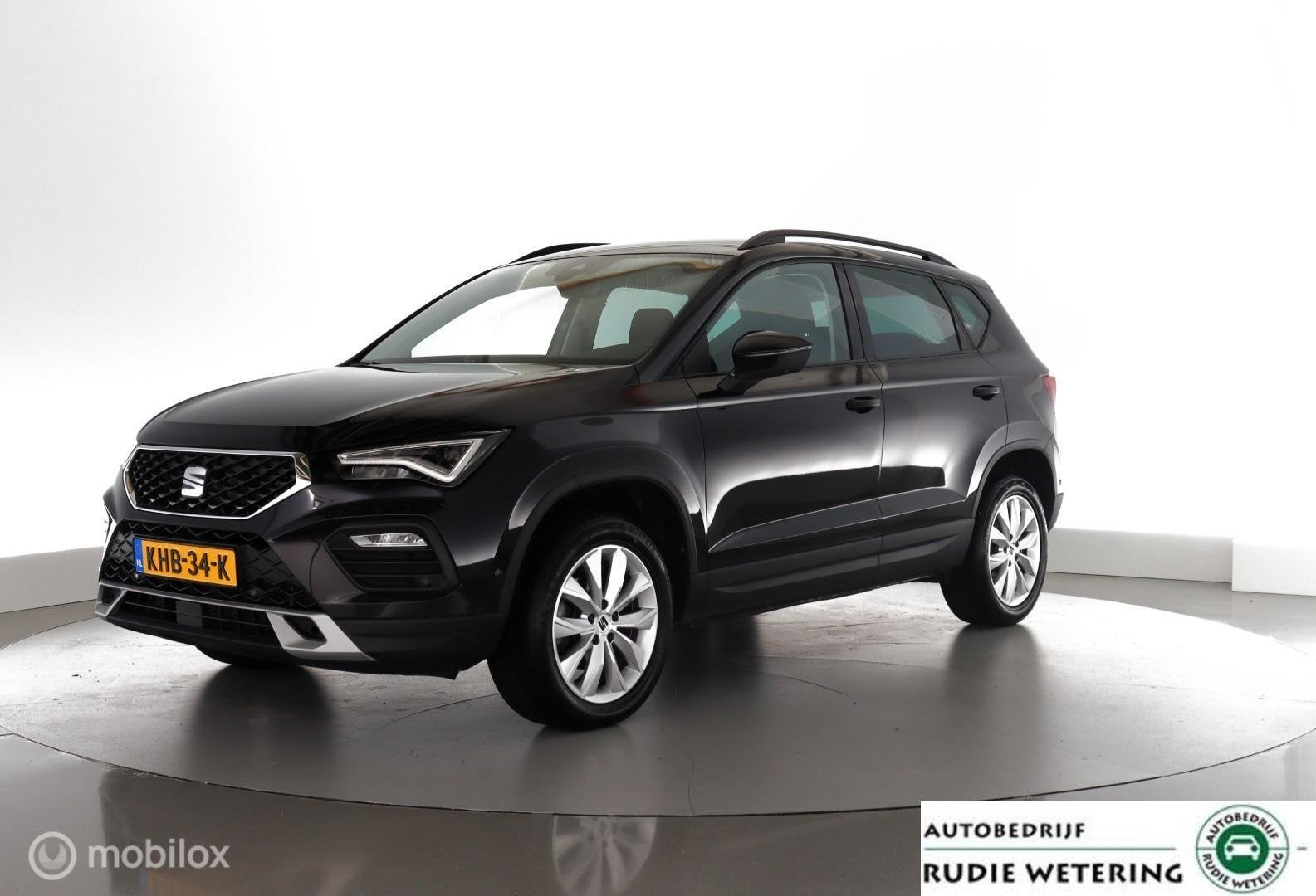 Seat Ateca 1.5 TSI 150PK Automaat Style led|applecarplay|sto, Auto's, 4 cilinders, Ateca, Zwart, Bedrijf