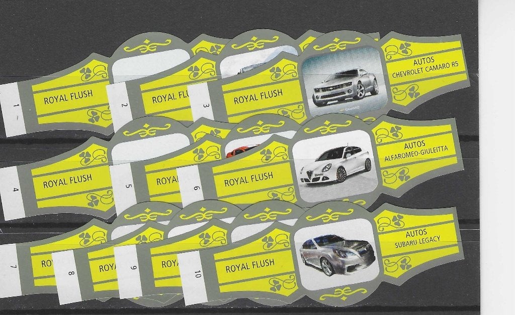 reeks 2312   auto;s    1-10   sigarenbanden, Dieren en Toebehoren, Ophalen of Verzenden