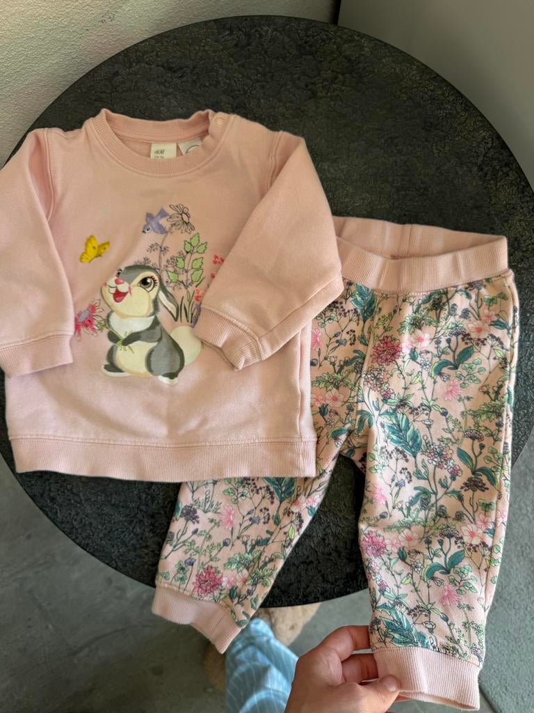 H&M Disney Bambi Baby Meisjes Kostuum Maat 80, Ophalen of Verzenden, Zo goed als nieuw, Meisje, Setje