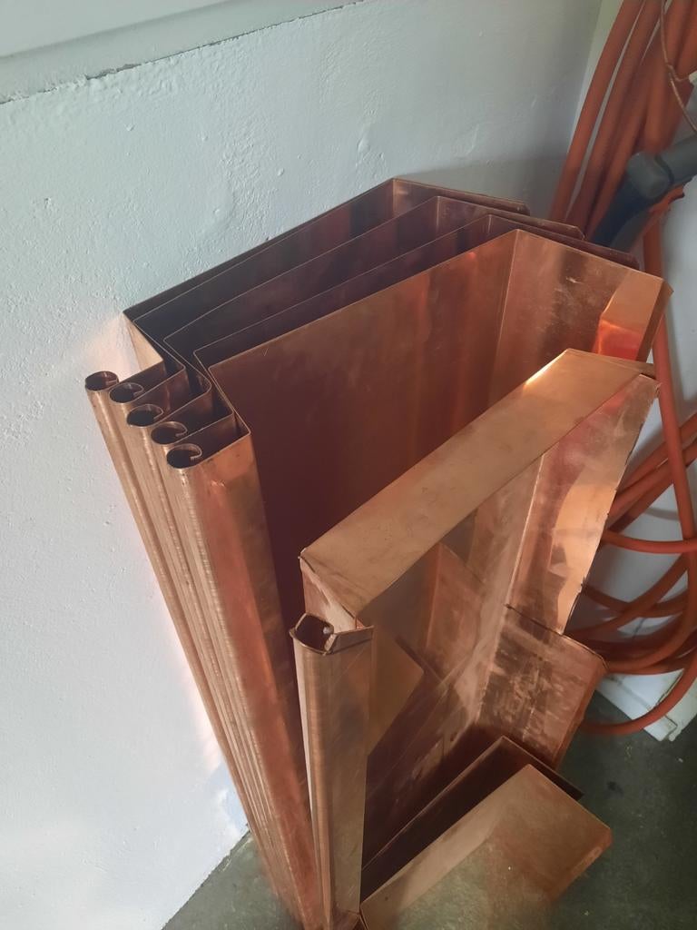 Koperen bakgoten, Doe-het-zelf en Verbouw, Buizen en Afvoer, Pvc, Overige typen, Nieuw, Ophalen of Verzenden