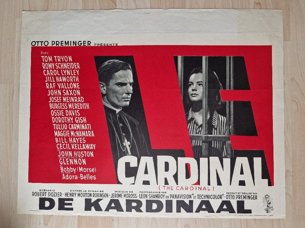 filmaffiche Romy Schneider The Cardinal 1963 filmposter, Rechthoekig Liggend, Ophalen of Verzenden, Zo goed als nieuw, A1 t/m A3