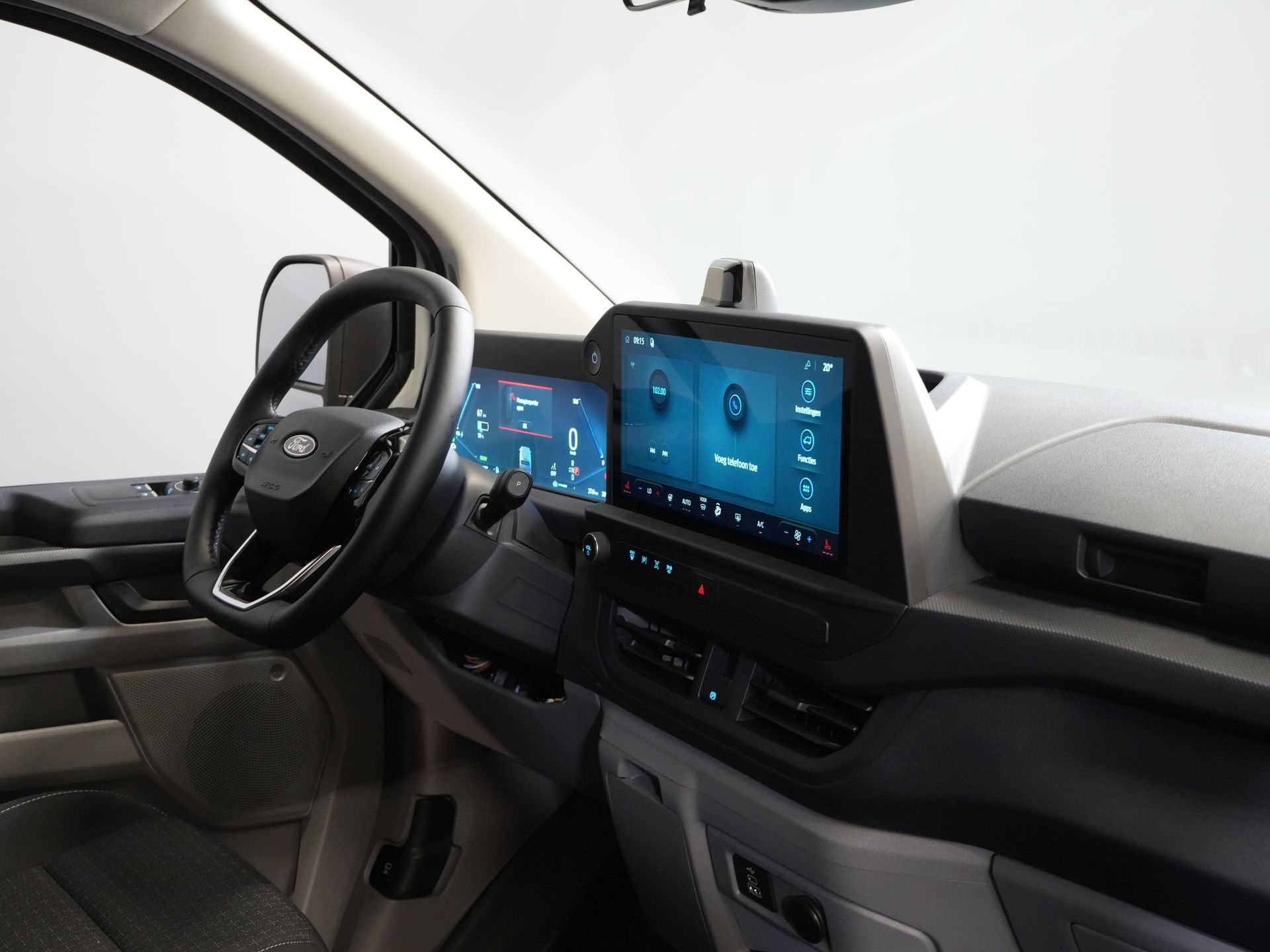 Ford E-Transit Custom Kombi Trend 71kWh 360 km WLTP (Excl. B, Gebruikt, 2000 kg, Wit, Origineel Nederlands
