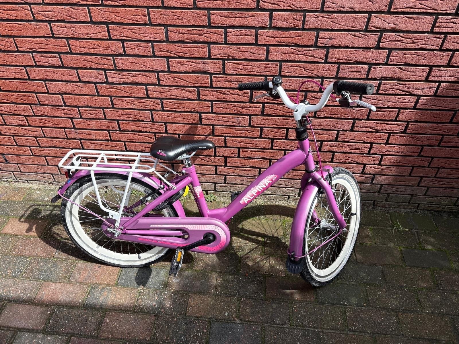 Meisjesfiets 20 inch - Alpina, Ophalen, Gebruikt, Velgrem, Handrem