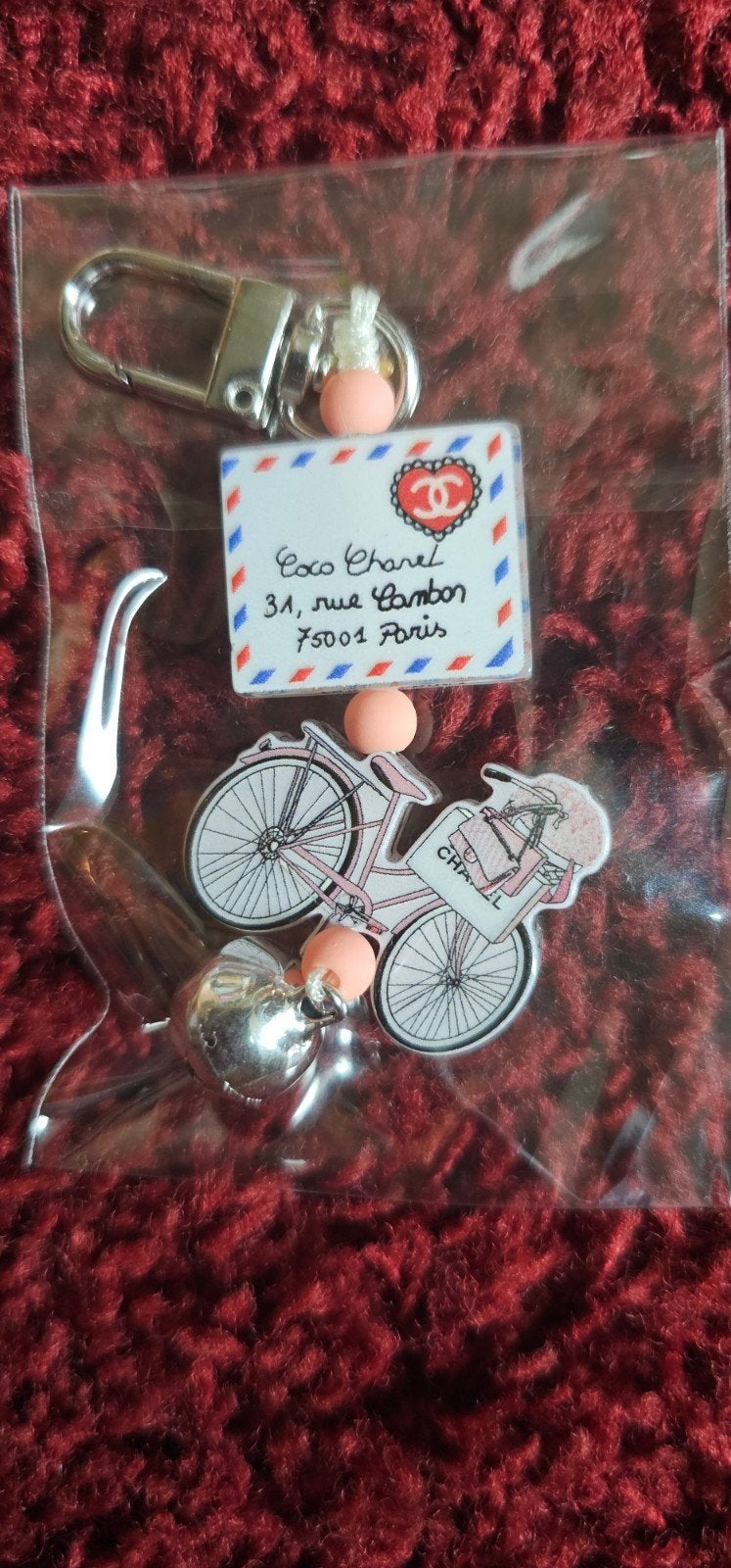 Leuke Designer Sleutelhanger - Chanel Fiets & Brief, Ophalen of Verzenden, Nieuw
