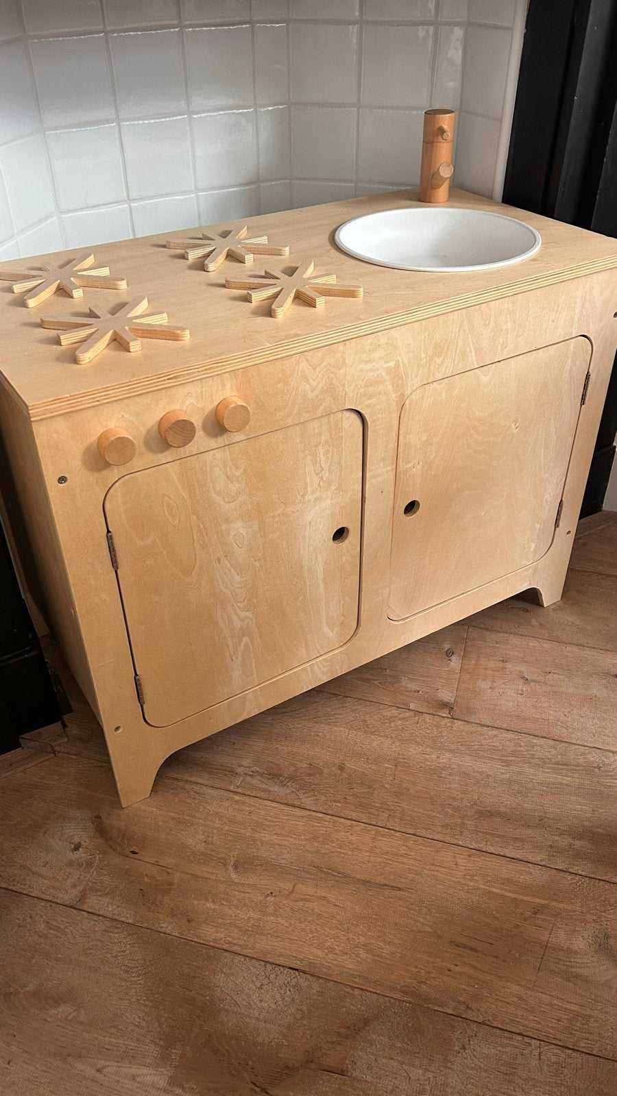 Houten speelgoedkeuken Petit Amelie, Ophalen, Gebruikt, Hout, Speelkeuken