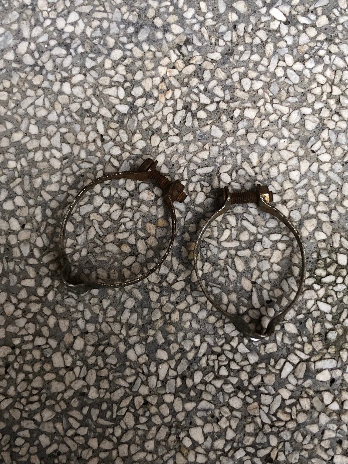 2 Vintage Remkabel Beugeltjes - Fiets Onderdelen, Fietsen en Brommers, Fietsonderdelen, Remmen, Gebruikt, Staal, Ophalen of Verzenden
