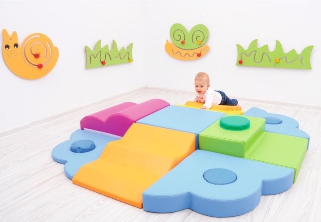 Klim- en speelparadijs voor baby en peuter - 9 foam blokken, Ophalen, Zo goed als nieuw, Overige typen