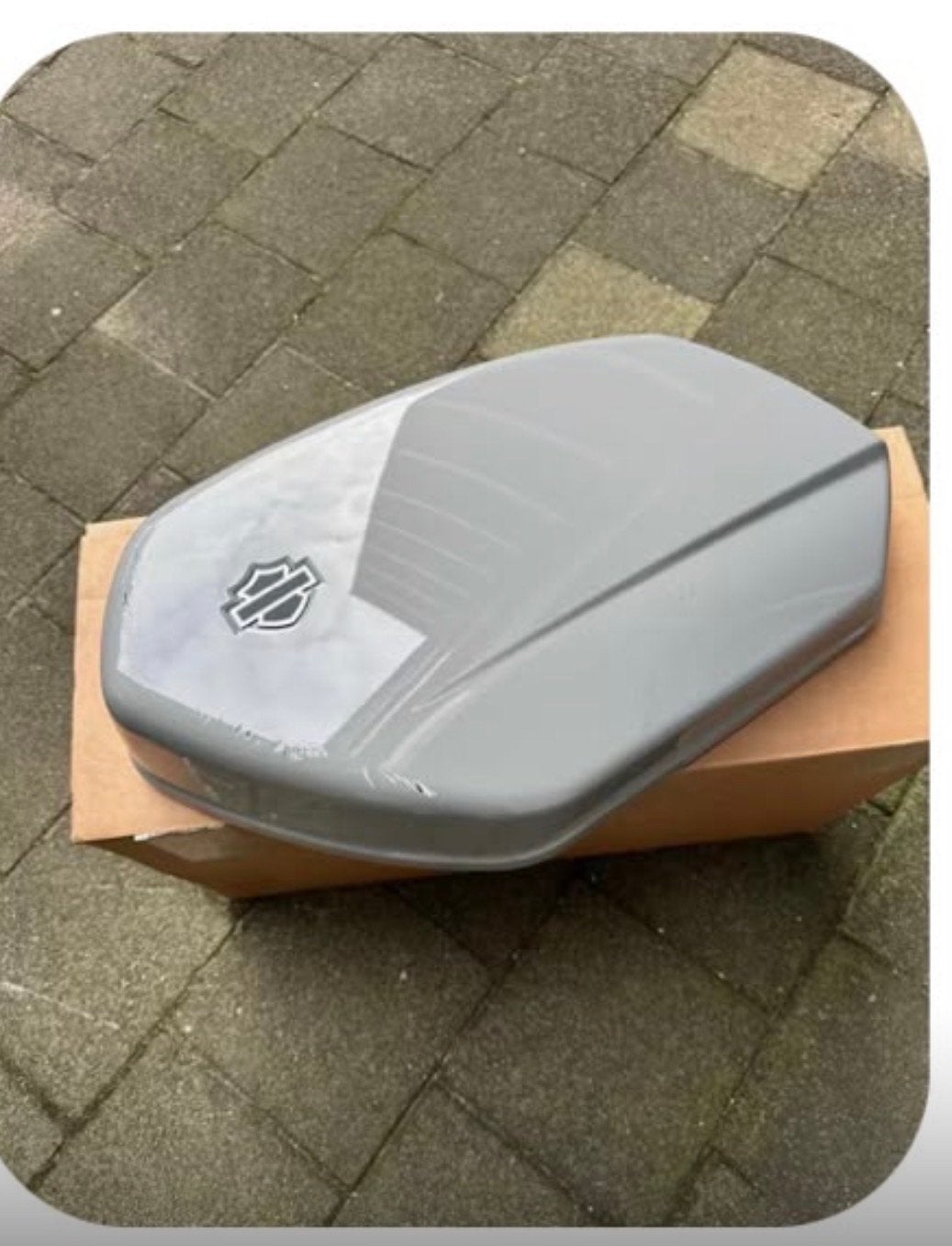 Harley-Davidson koffer-deksel Grijs - licht beschadigd, Ophalen of Verzenden, Nieuw