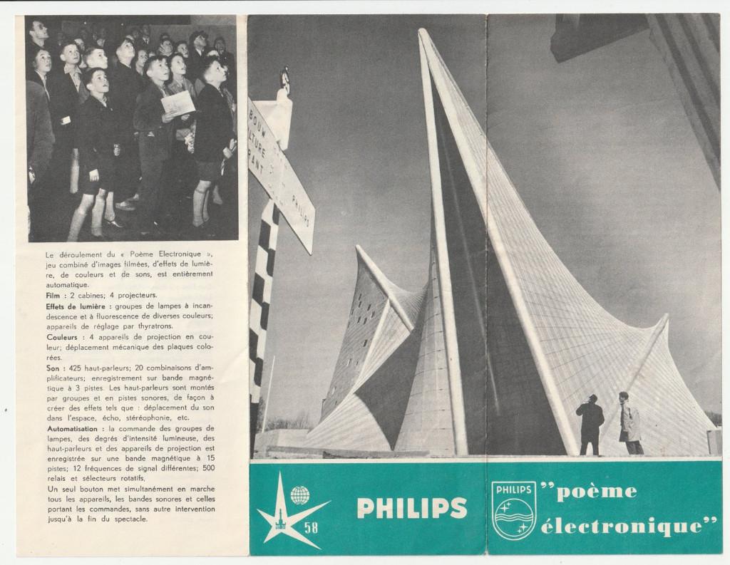 Philips poème électronique folder 1958 expo Brussel, Boeken, Catalogussen en Folders, Gelezen, Verzenden