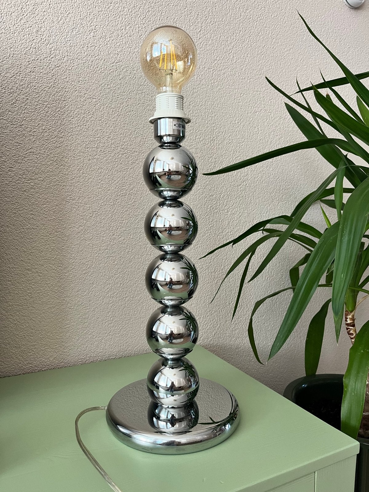 Tafellamp Esfera (Karwei) - Chroom met bollen design, Ophalen, Overige merken, E27 (groot), Modern