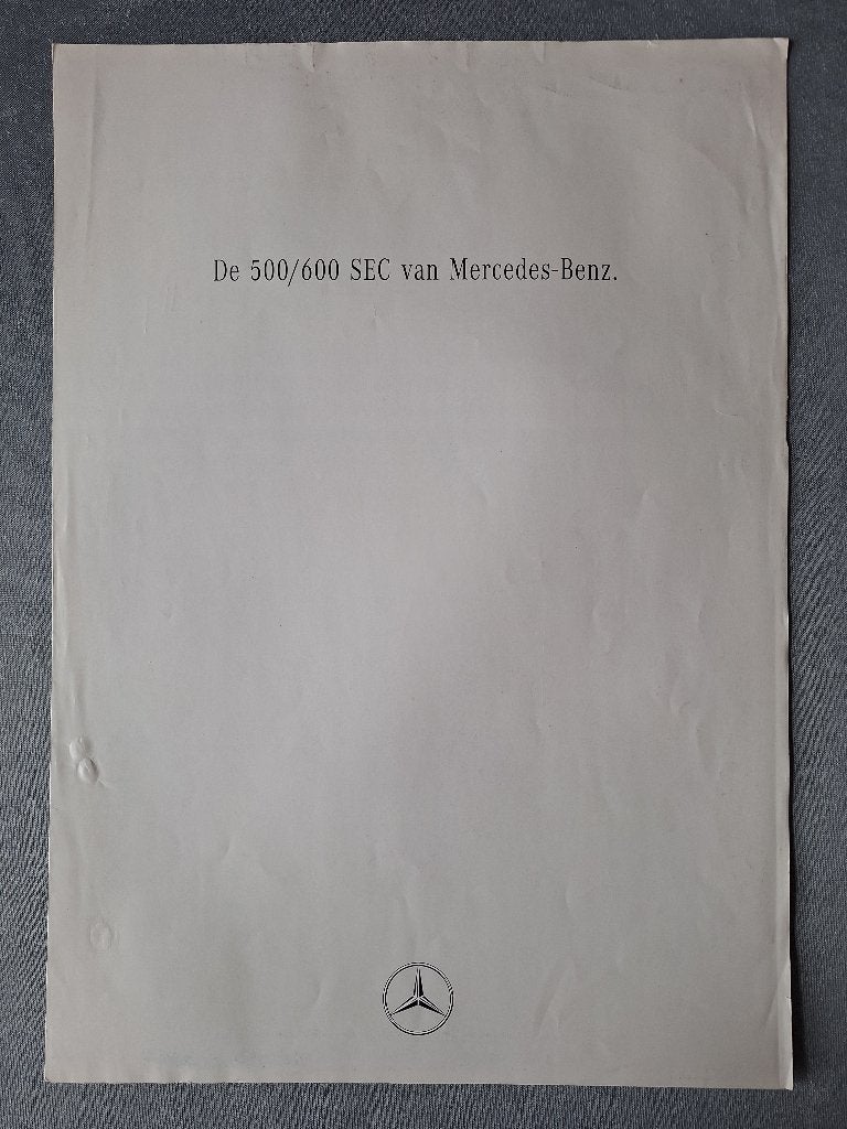 Brochure MERCEDES-BENZ 500/600 SEC - 1992 NL, Ophalen of Verzenden, Gelezen, Mercedes
