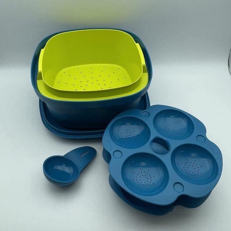 TUPPERWARE Serveerwonder met bijzondere gaar/stoom inzetten, Ophalen of Verzenden, Nieuw, Groen, Overige typen