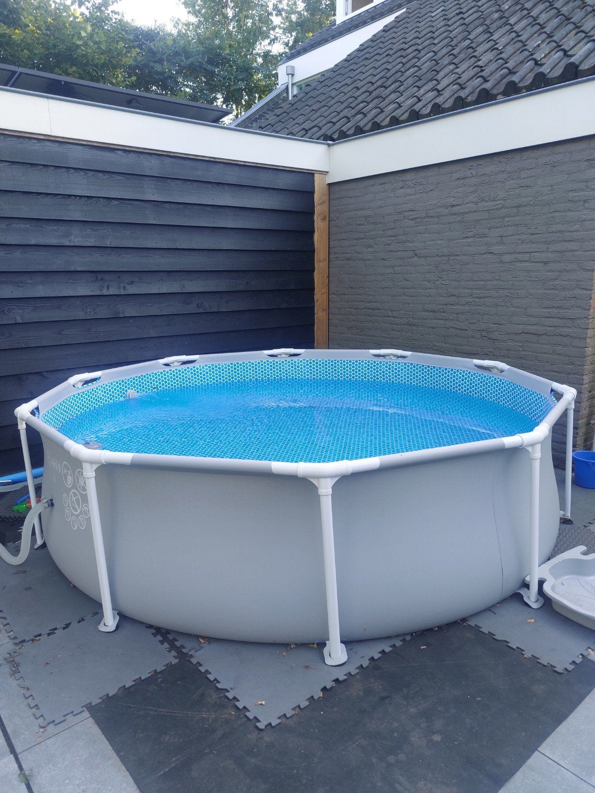 Intex Zwembad Grijs Rond 305x76 cm met accessoires, Ophalen, Minder dan 80 cm, Rond, 300 cm of meer