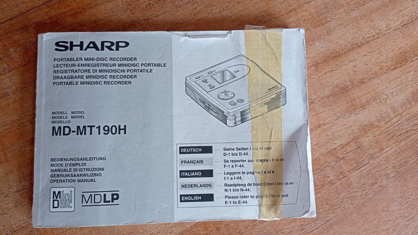 Sharp MD Portable Recorder  MD-MT190H, Verzenden