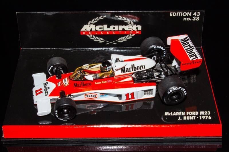 Minichamps McLaren M23 1976 James Hunt 1/43 MET Marlboro, Verzamelen, Automerken, Motoren en Formule 1, Nieuw, Formule 1, Ophalen of Verzenden