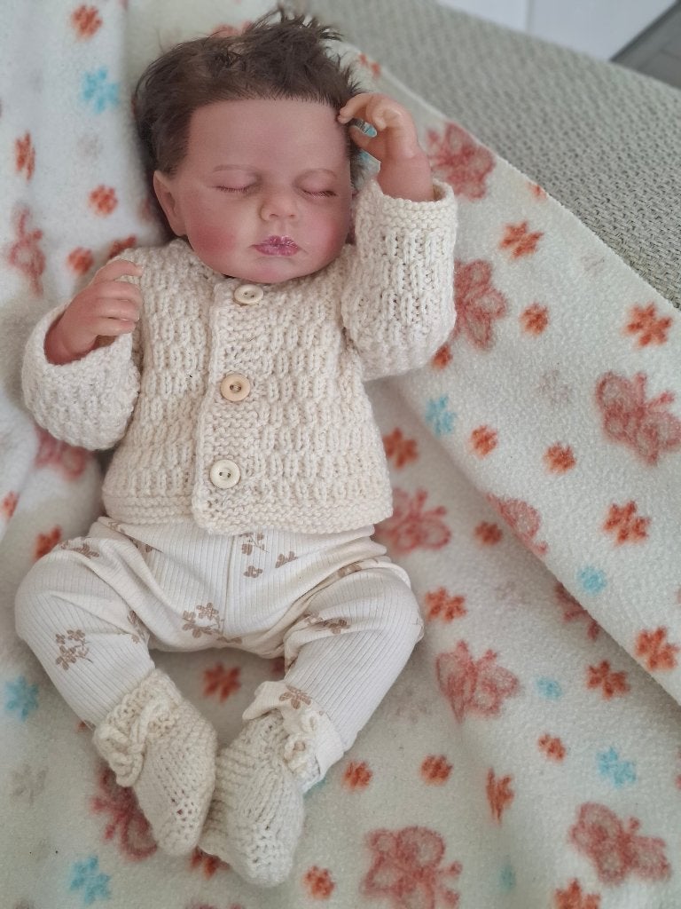 Reborn baby pop, Ophalen of Verzenden, Zo goed als nieuw, Babypop, Levensecht of Reborn