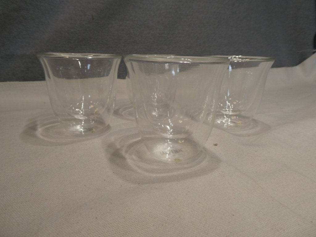 La Cafetière - Dubbelwandige Espresso Glazen - 4 stuks, Huis en Inrichting, Keuken | Servies, Glas of Glazen, Gebruikt, Overige merken