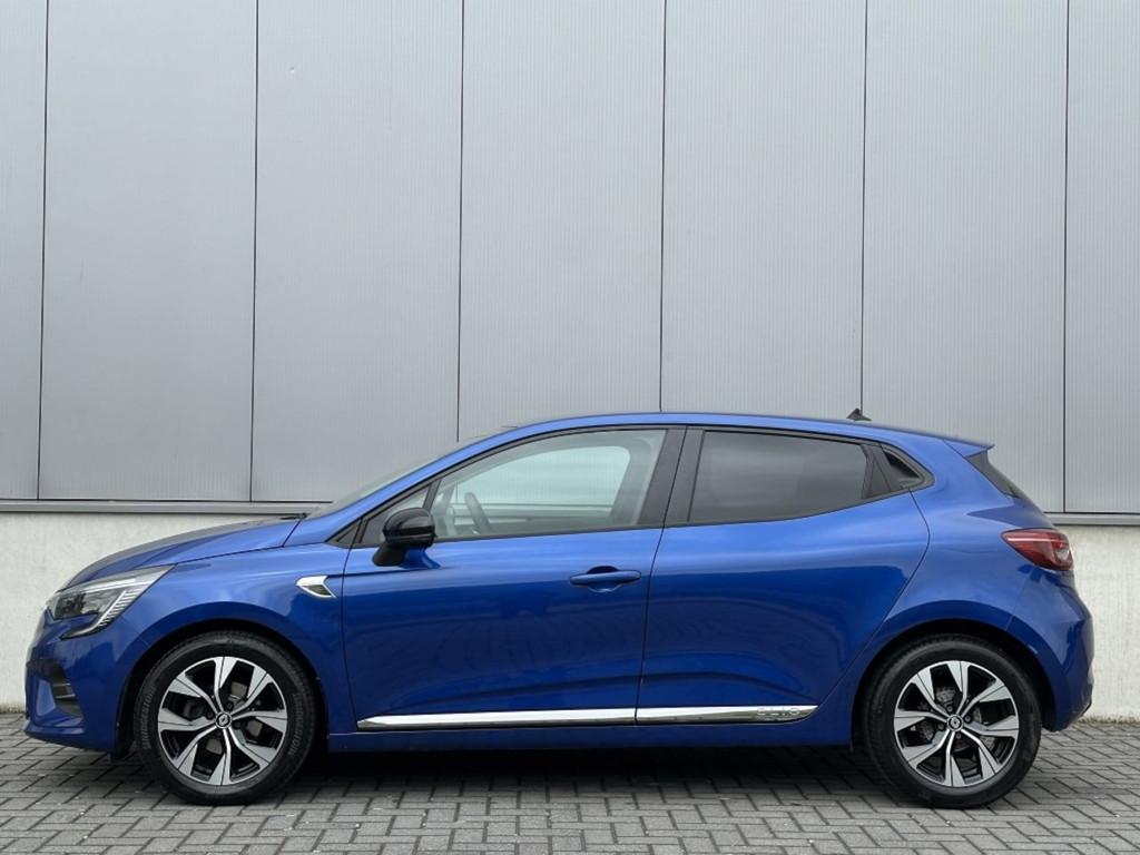 Renault Clio 1.0 TCe LIMITED 2022 NAVI PDC AIRCO SPORTVELGEN, Gebruikt, Blauw, Bedrijf, 999 cc
