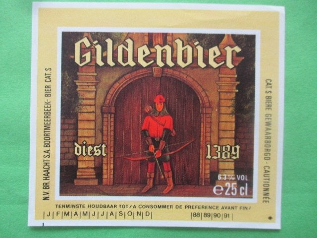 bieretiket Belgie 17-8 (19V) haacht, Verzamelen, Biermerken, Ophalen of Verzenden, Nieuw, Overige typen, Overige merken