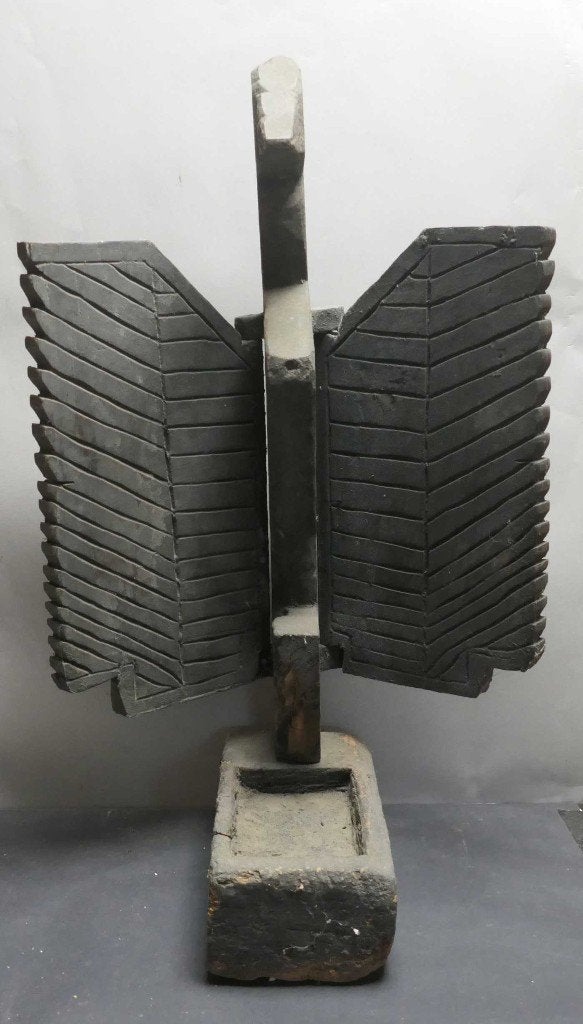 Jodog DV4 olielamp engel hout beeld kunst Garuda Indonesie, Ophalen of Verzenden