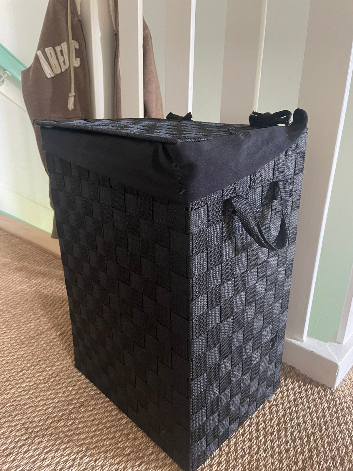 Wasmand zwart, Ophalen, Zo goed als nieuw, Zwart
