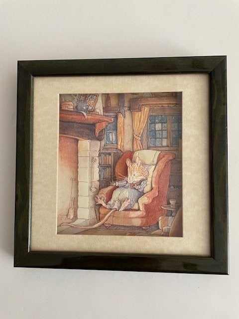 Brambly Hedge Schilderij 3D, Winter, Living Pictures, 18 cm, Ophalen of Verzenden, Zo goed als nieuw, Dier