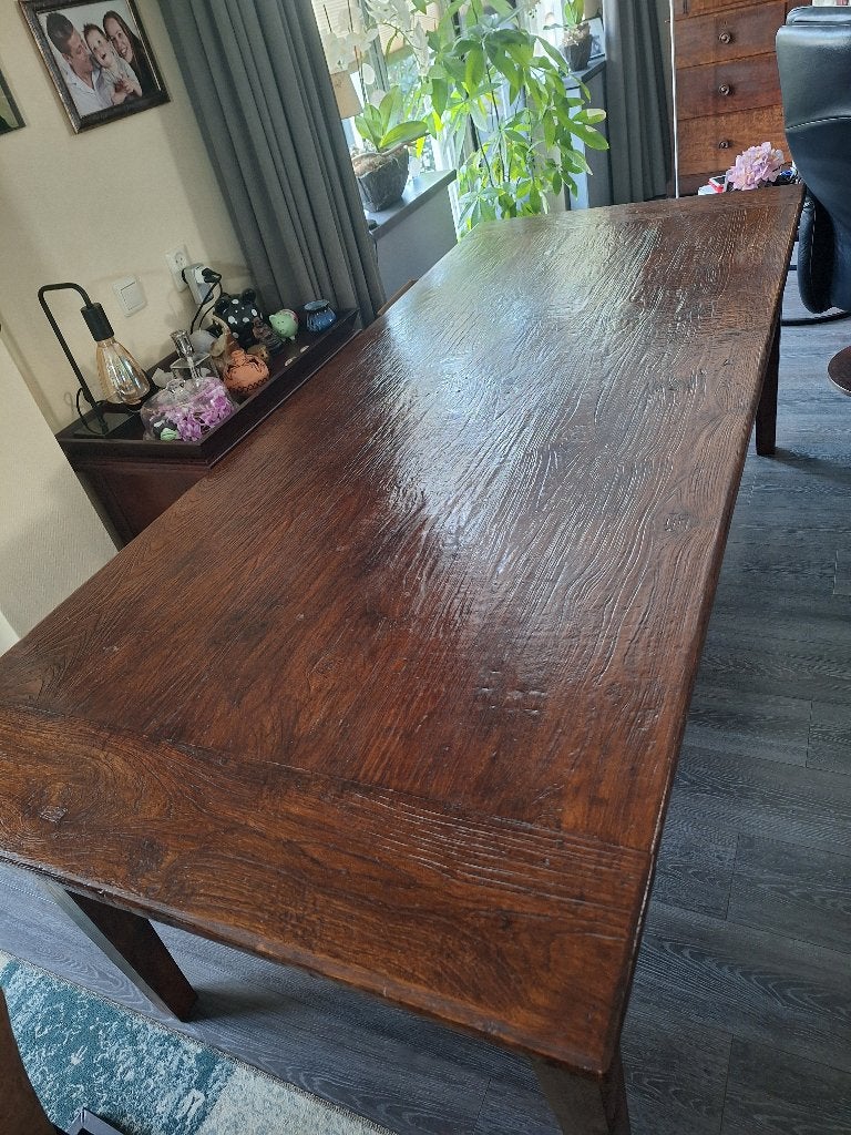 Eetkamertafel Teakhout, Ophalen, Gebruikt, 100 tot 150 cm, Teakhout