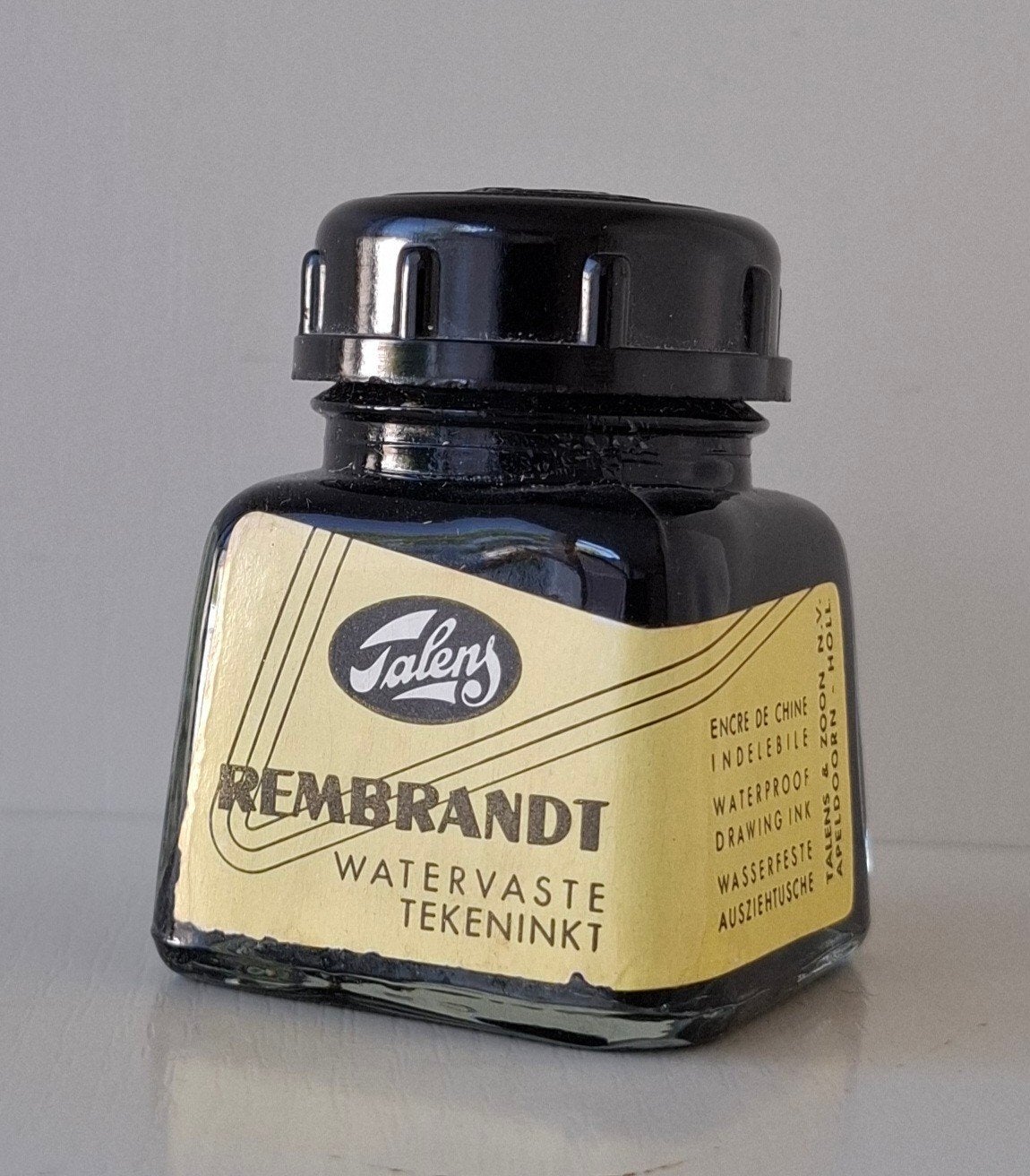 Talens Rembrandt Watervaste Tekenink Zwart, Ophalen of Verzenden, Gebruikt, Overige typen