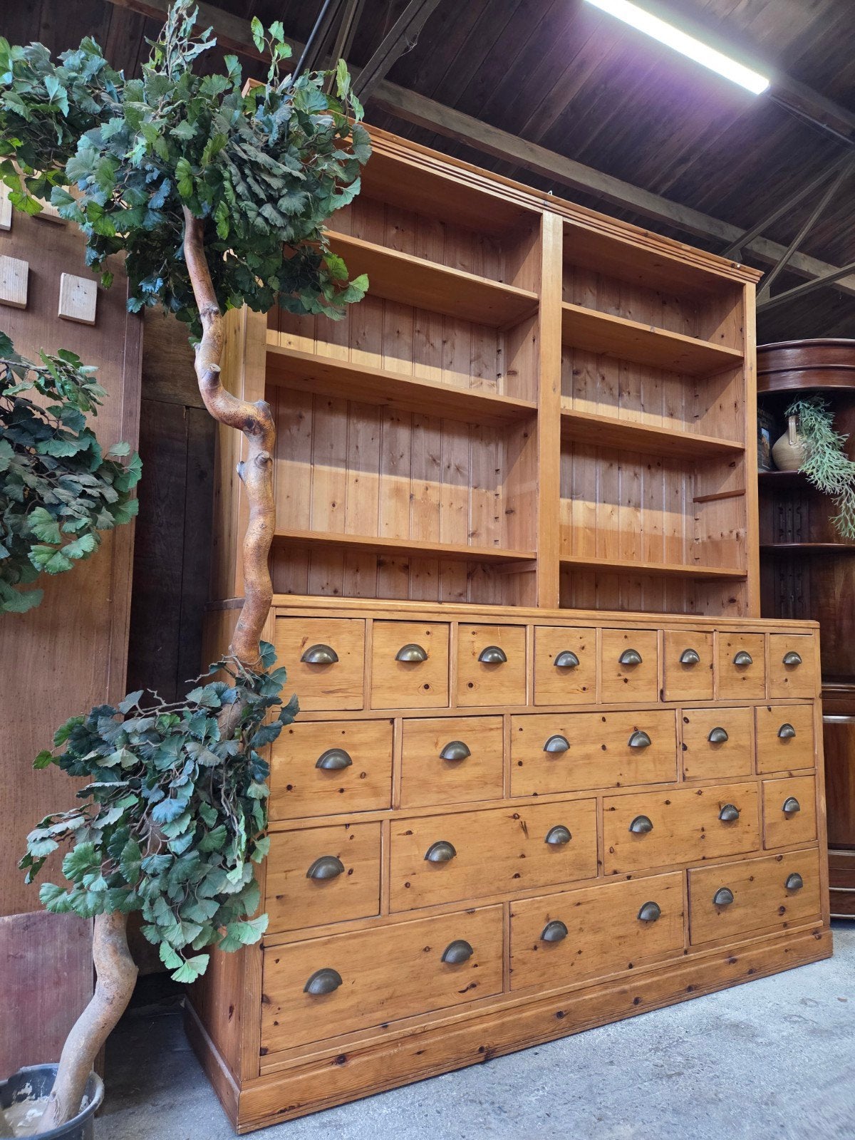 Prachtige ladekast ~ apothekerskast ~ wandkast  ~ boekenkast, Ophalen, 5 laden of meer, 200 cm of meer, Zo goed als nieuw