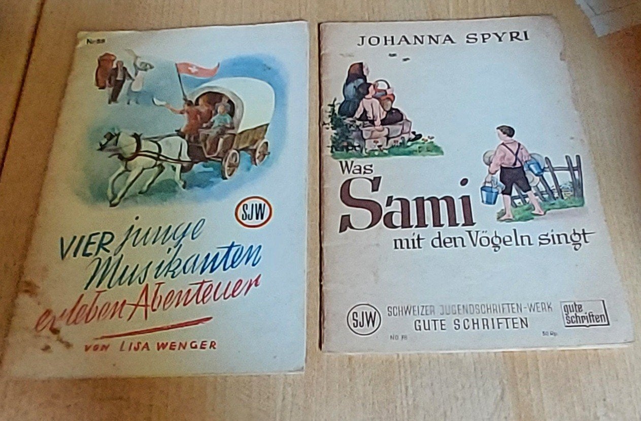 Set van 2 vintage Zwitserse jeugdboeken SJW (1940) –, Ophalen of Verzenden