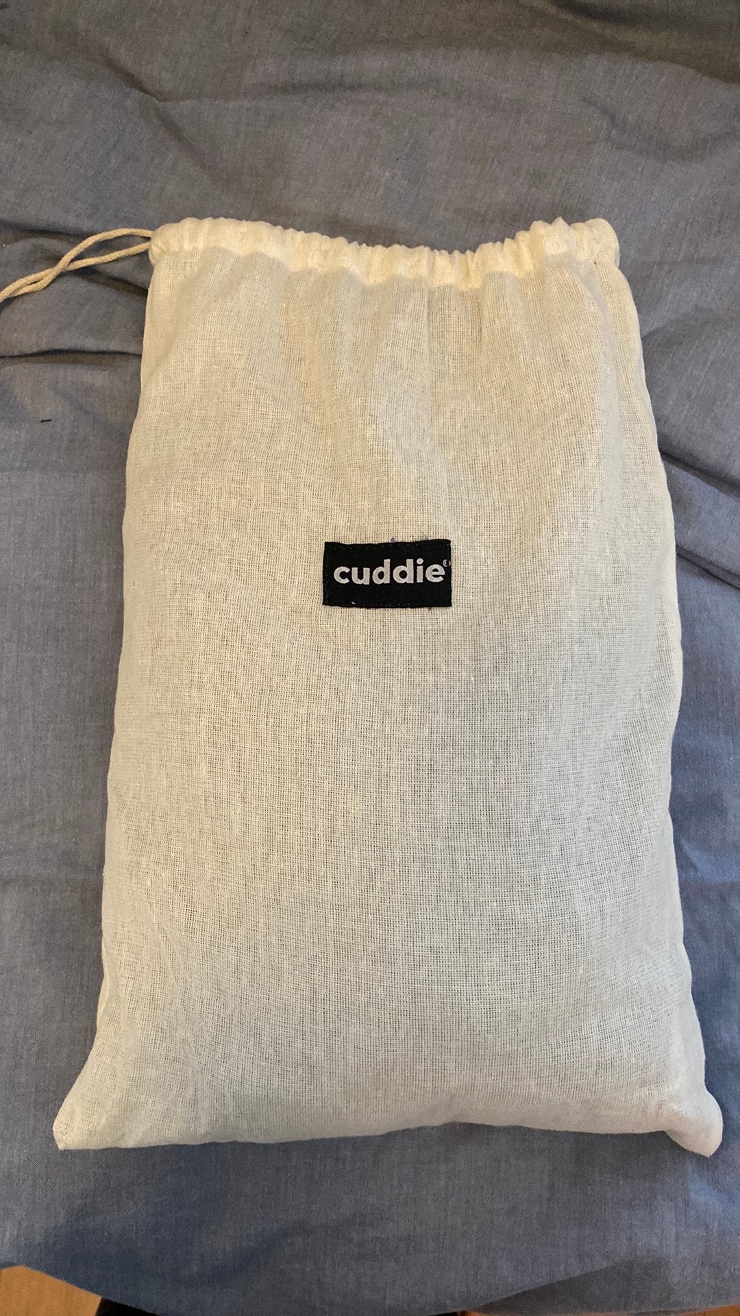 Cuddie zwarte draagdoek (zelf knopen), heerlijk voor newborn, Ophalen of Verzenden, Zo goed als nieuw, Draagdoek, Overige merken