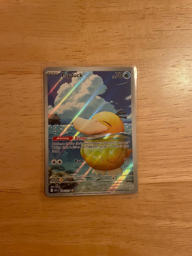 Psyduck Art Rare Ascended Heroes, Ophalen of Verzenden, Zo goed als nieuw, Losse kaart