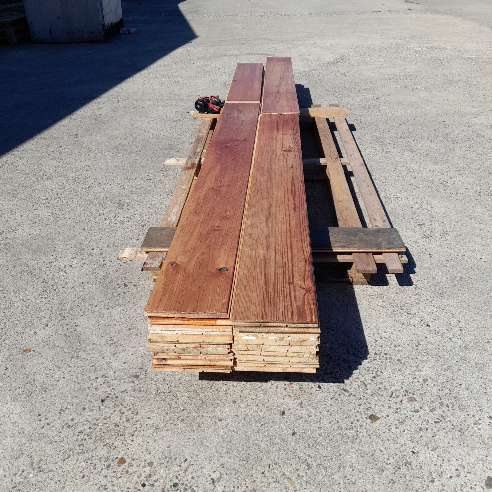 Massief grenen vloer 12 m2 houten vloerdelen 23 cm breed, Ophalen, Vloerdelen of -planken, 10 m² of meer, Nvt