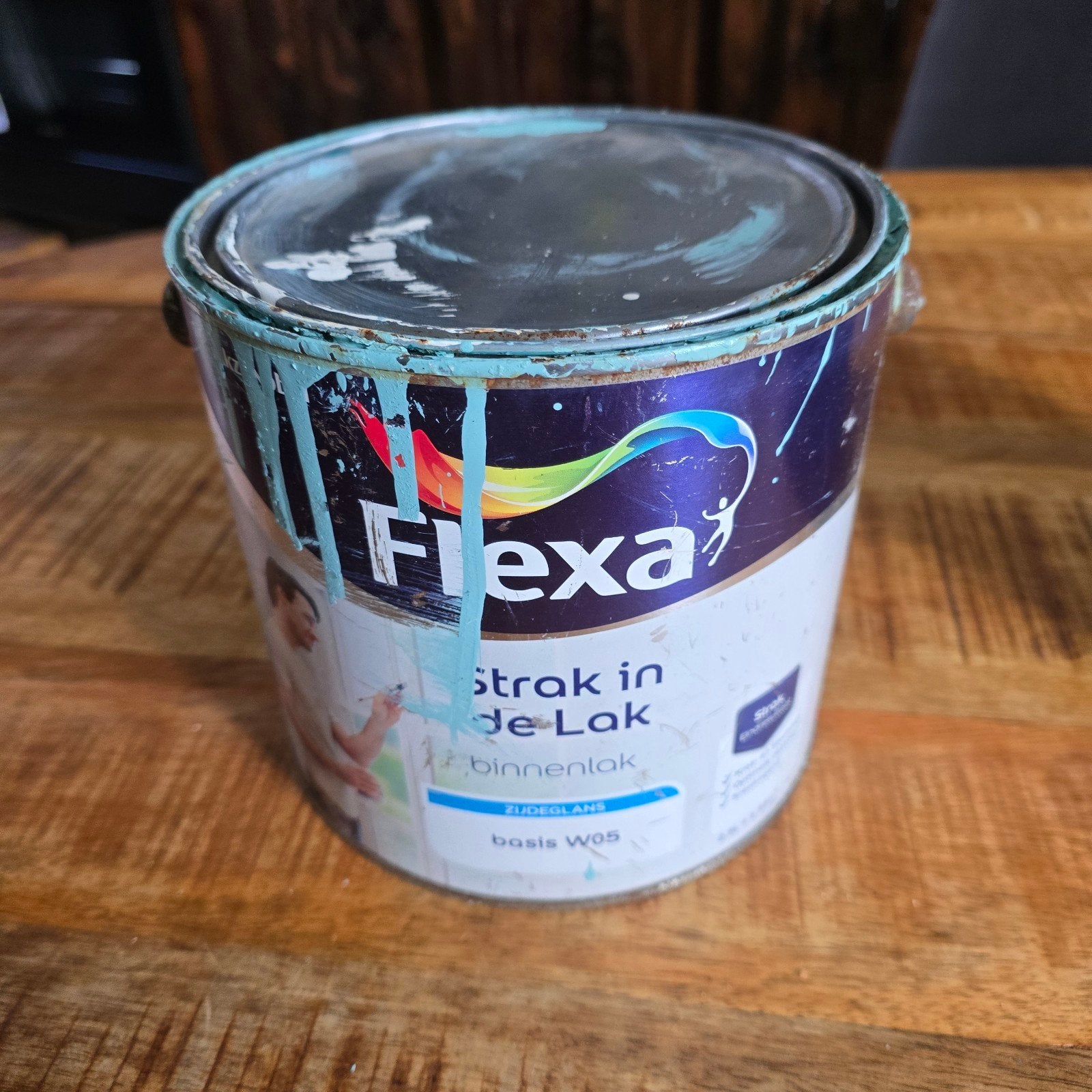 Flexa Creations Binnenlak Zijdeglans Vintage Blue 2.5L, Doe-het-zelf en Verbouw, Verf, Beits en Lak, Blauw, Nieuw, Ophalen of Verzenden
