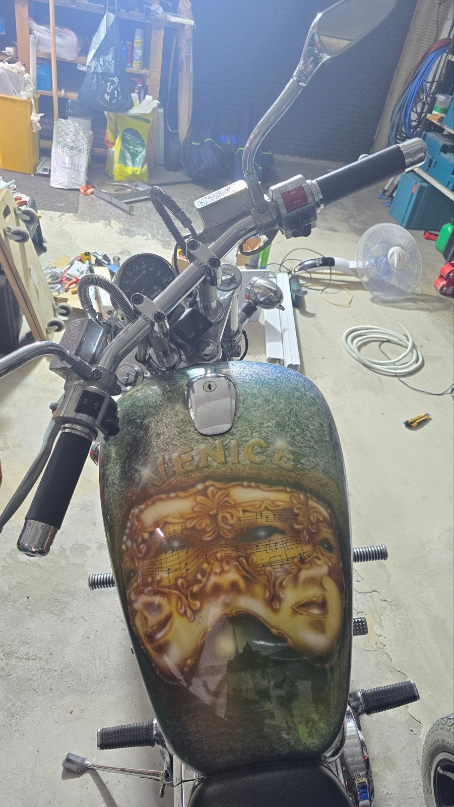 Unieke Chopper met Custom Airbrush Design, Motoren, Particulier, Chopper