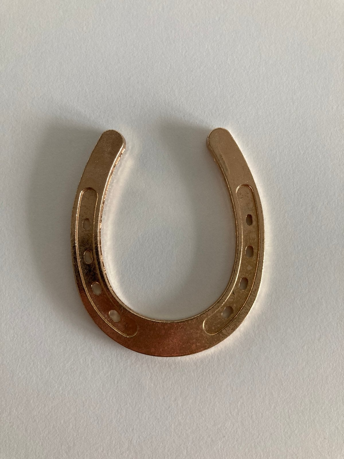 Hoefijzer Goud Horseshoe, Ophalen of Verzenden, Zo goed als nieuw, Goud, Metaal