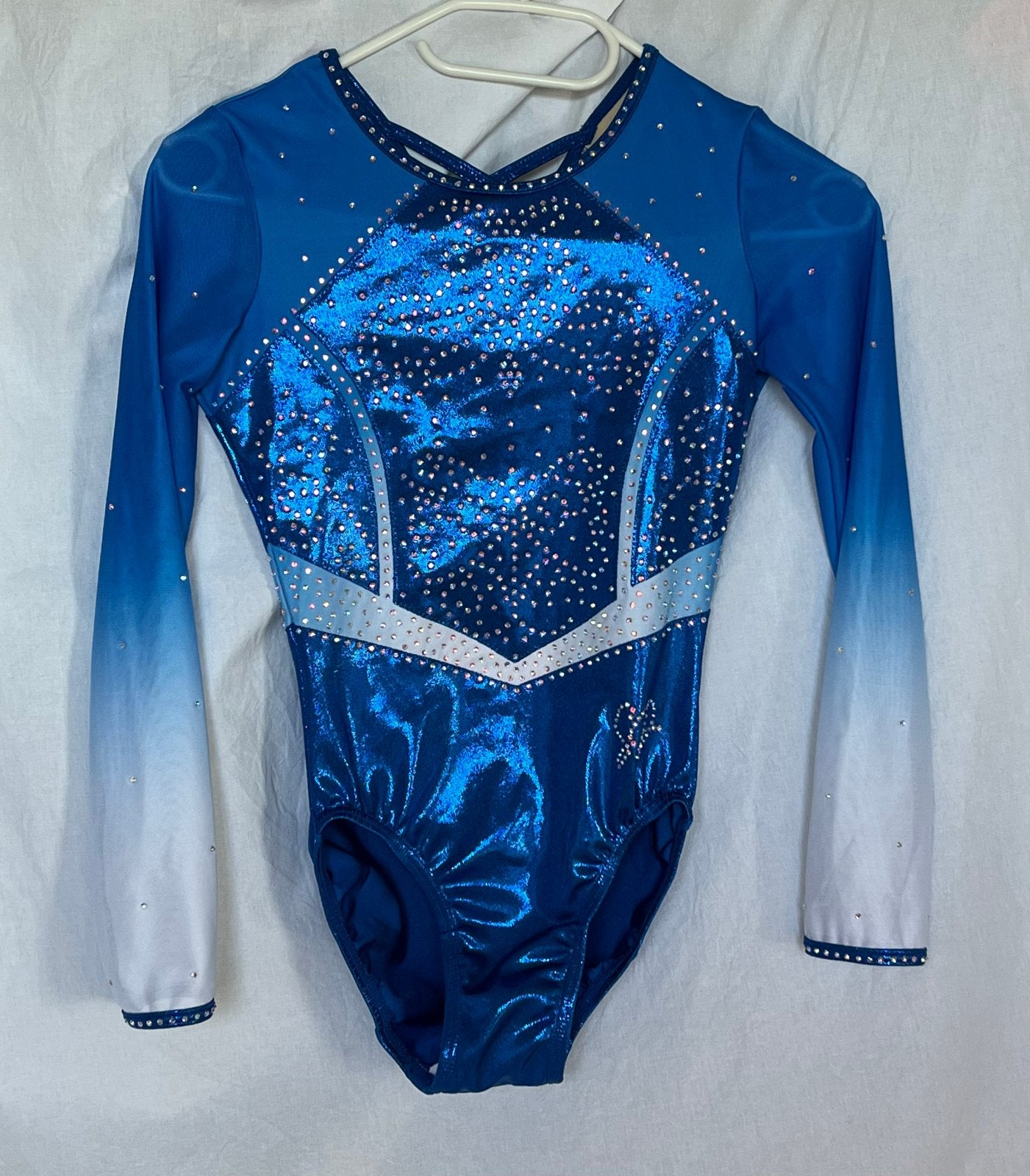 Zo goed als nieuw turnpakje lange mouwen Sparkle & Dream, Blauw, Ophalen of Verzenden, Zo goed als nieuw, Turnpak(je)