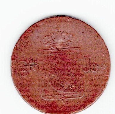 23-1703 Noorwegen 1/2 skilling 1839, Verzenden, Overige landen, Losse munt