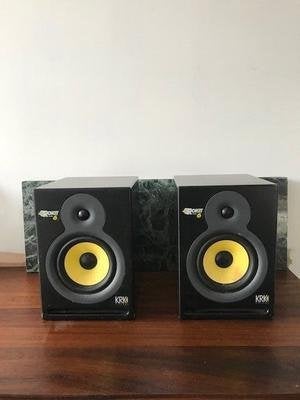 2x KRK Rokit RP6 G1 speakers houten kast legacy speakers 6 7, Audio, Tv en Foto, Luidsprekers, 150 watt of meer, Studiomonitor
