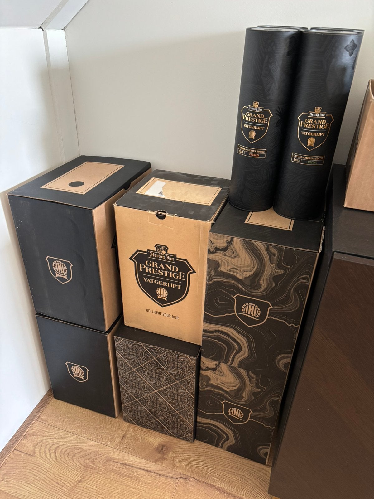 Hertog jan grand prestige vatgerijpt 2021-2025 complete sets, Ophalen, Nieuw, Flesje(s), Hertog Jan