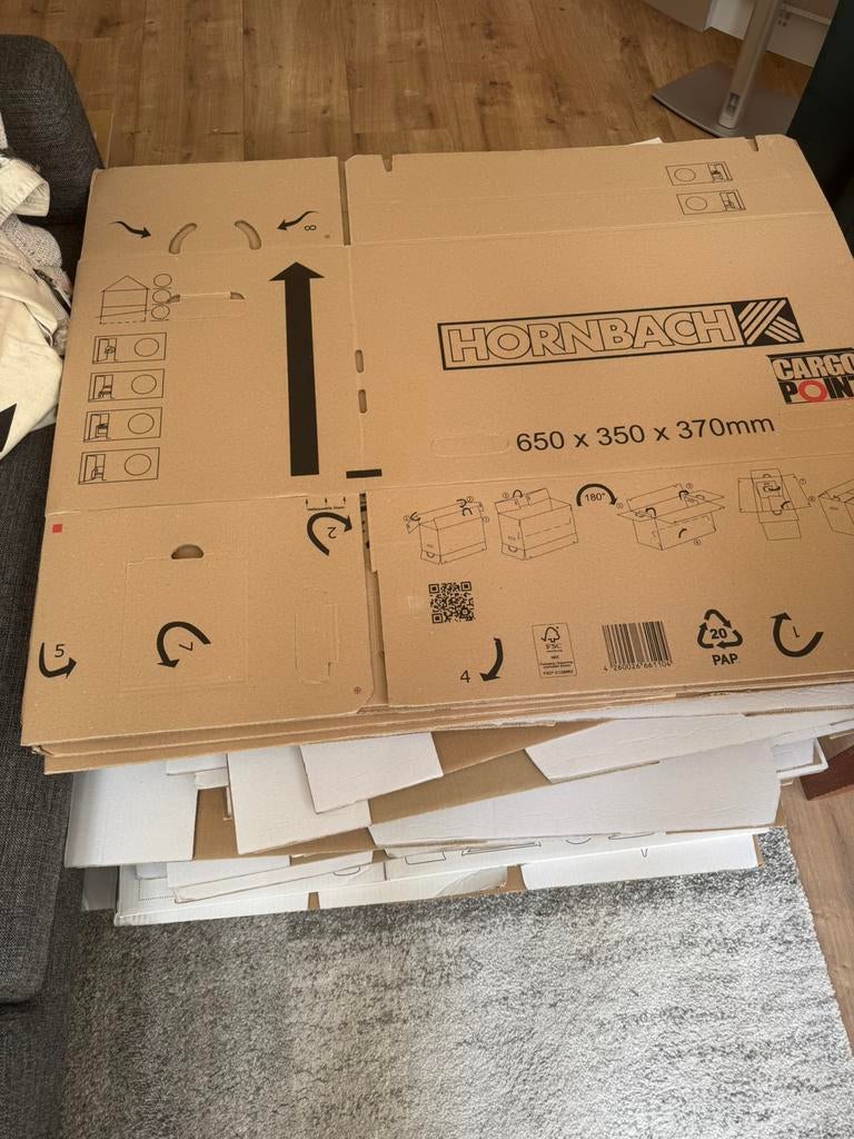 Sterke verhuisdozen (39 stuks), Ophalen, 40 tot 60 cm, 50 tot 75 cm, 35 tot 50 cm