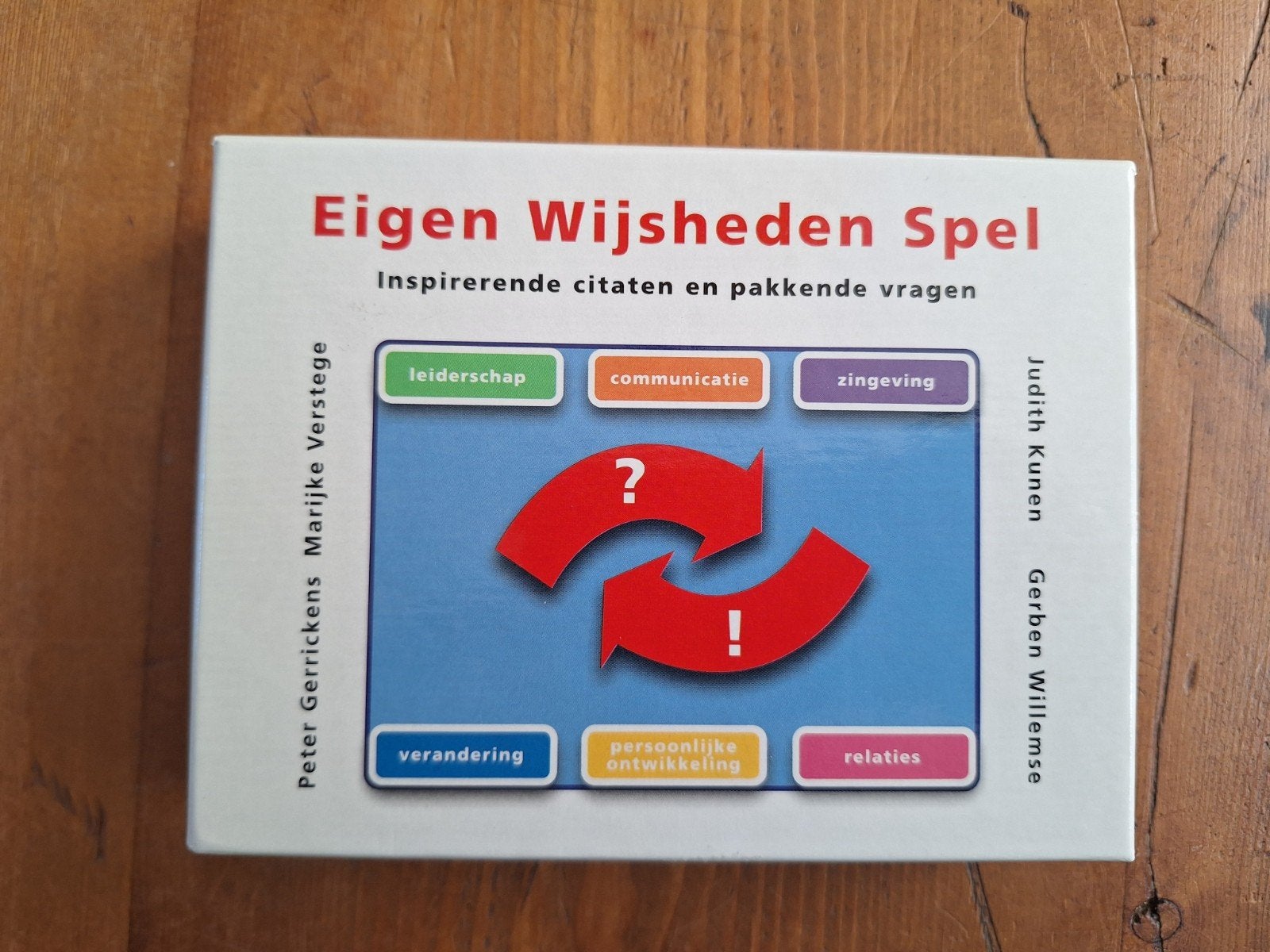 Eigen Wijsheidsspel - Inspirerende citaten en vragen, Vijf spelers of meer, Ophalen of Verzenden, Zo goed als nieuw, Peter Gerrickens Marijke Verstege