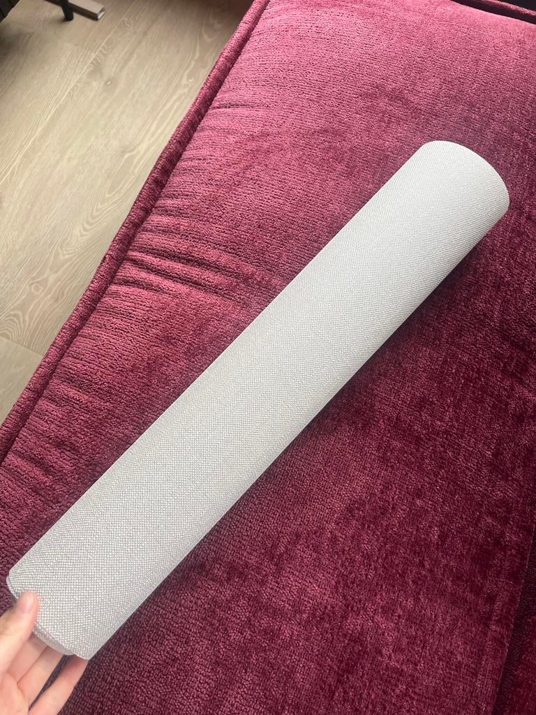 Beige linnen textiel behang - Nog bijna 1 rol, Ophalen, Minder dan 10 m², Beige