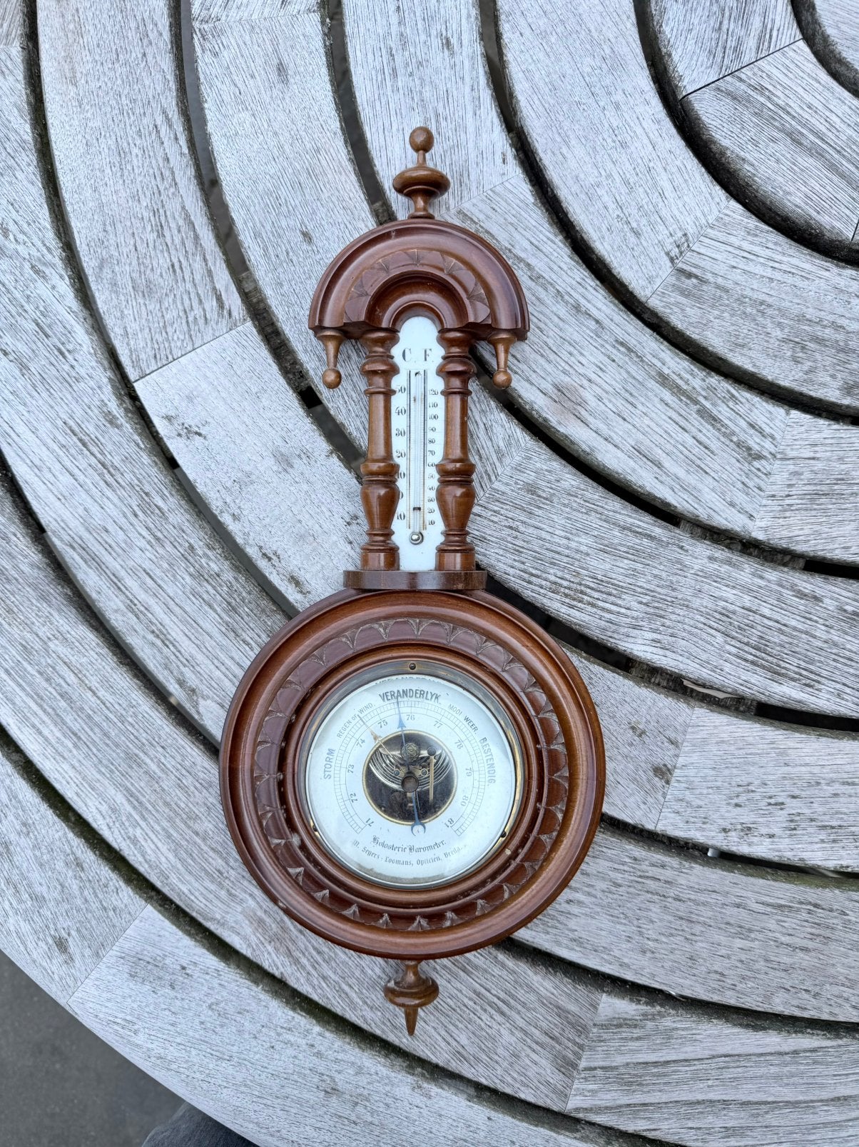 Antieke barometer, Audio, Tv en Foto, Weerstations en Barometers, Ophalen, Gebruikt, Barometer
